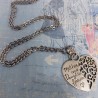 Engraved Mother and Daughter pendant on a stainless steel chain