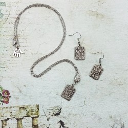 Let go Let God Necklace and earring set
