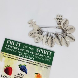 Fruit of the spirit unisex brooch pin