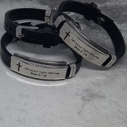 Matthew 5:16 Bracelet stainless steel