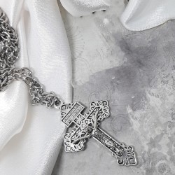 Men’s Stainless steel chain with crucifix